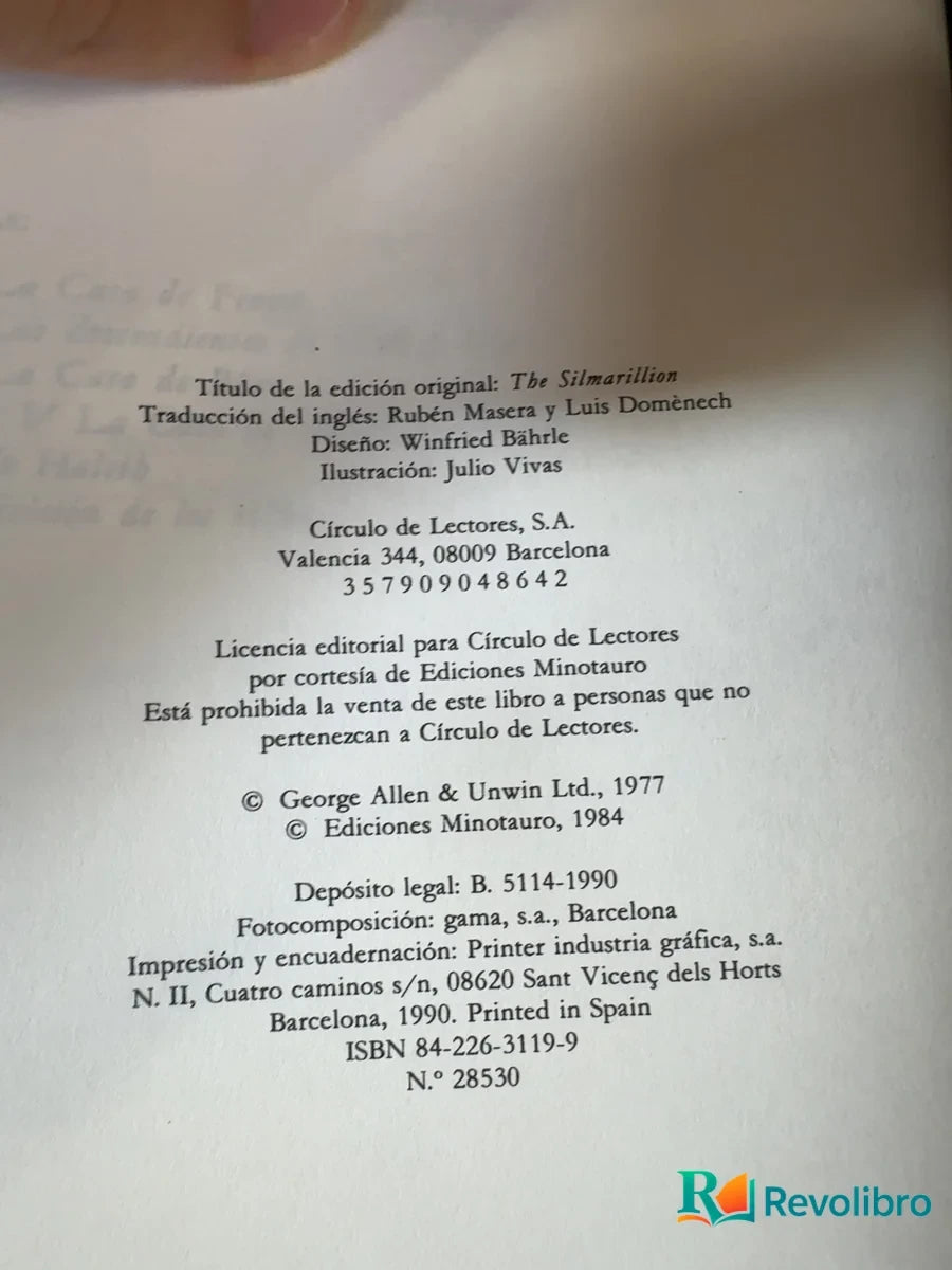 Foto 3 de El Silmarillion - 1ª edición de J. R. R. Tolkien, libro de segunda mano