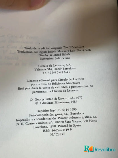 Foto 3 de El Silmarillion - 1ª edición de J. R. R. Tolkien, libro de segunda mano