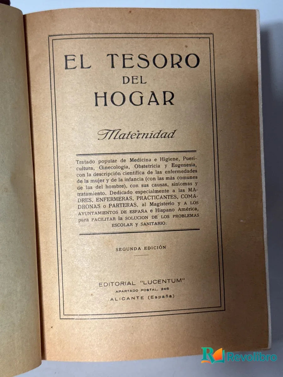 Portada de El tesoro del hogar de no disponible, libro de segunda mano