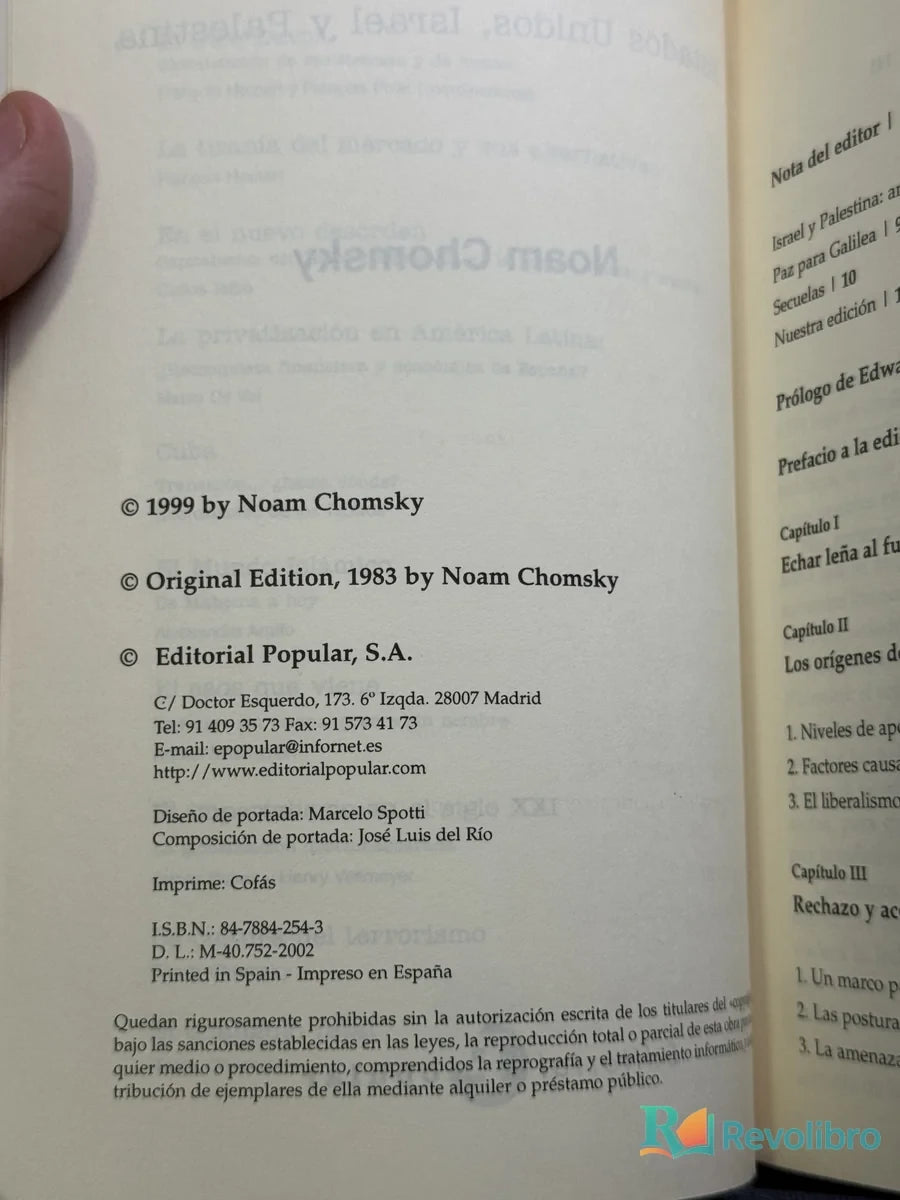 Foto 2 de El Triángulo Fatal de Noam Chomsky, libro de segunda mano