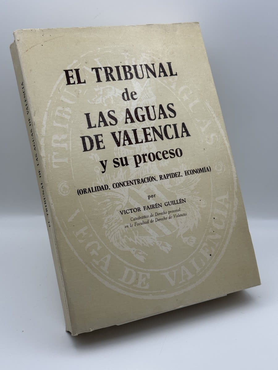 El tribunal de las aguas de Valencia y su proceso - Víctor Fairén Guillén - Portada