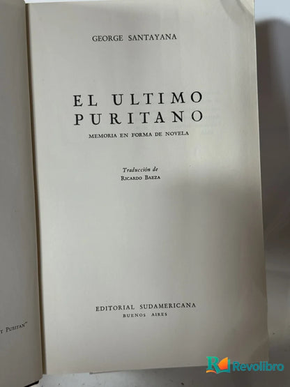 Foto 4 de El Ultimo Puritano de C. Sanzayana, libro de segunda mano
