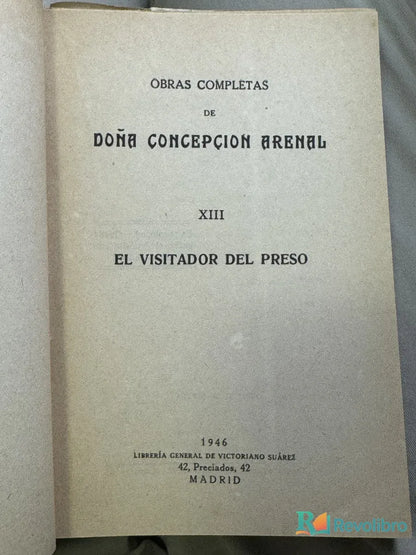 Foto 2 de El visitante del preso de Doña Concepción Arenal, libro de segunda mano