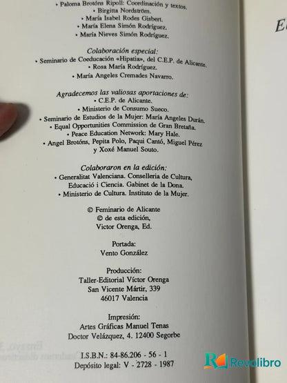 Foto 2 de Elementos para una educación no sexista de Feminario de Alicante, libro de segunda mano