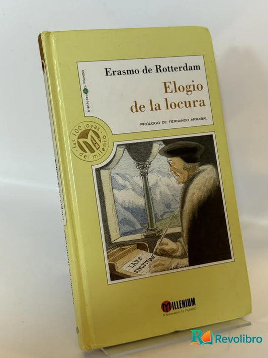 Portada de Elogio de la locura de Erasmo de Rotterdam, libro de segunda mano