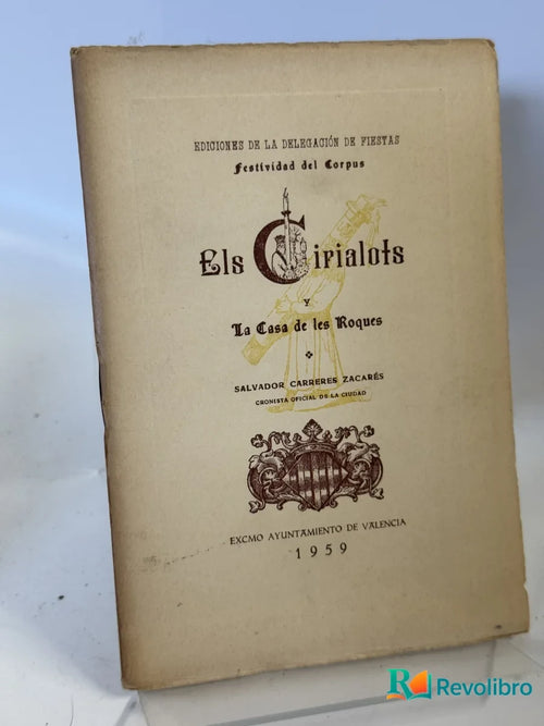 Portada de Els Cirialots de Salvador Carreres Zacarés, libro de segunda mano