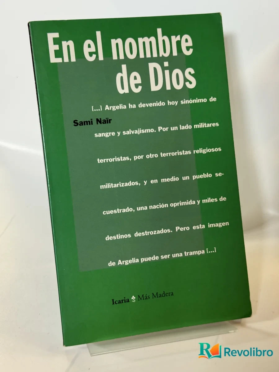 Portada de En el nombre de Dios de Sami Nair, libro de segunda mano