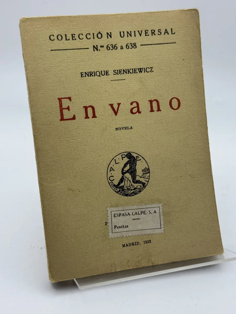 Portada de En vano de Enrique Sienkiewicz, libro de segunda mano