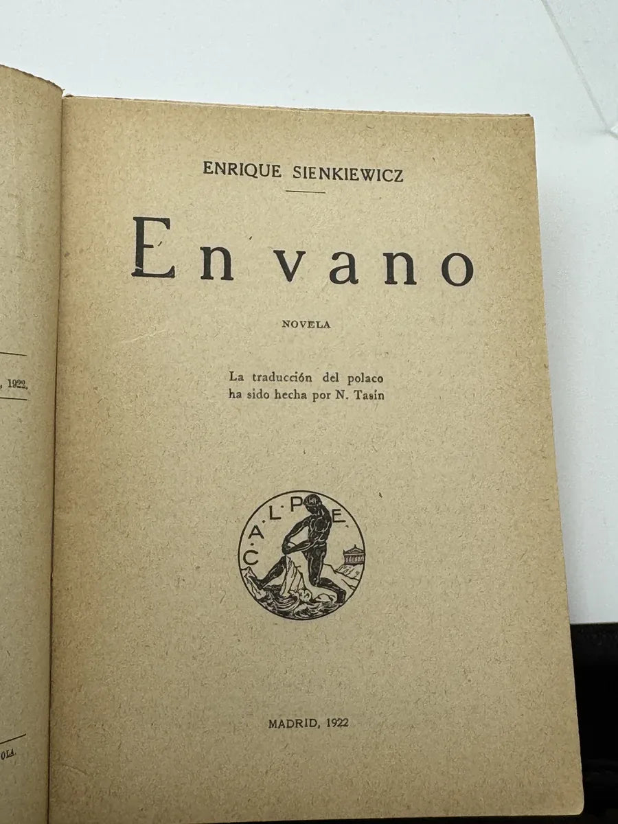 Foto 2 de En vano de Enrique Sienkiewicz, libro de segunda mano