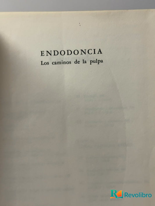 Portada de Endodoncia: los caminos de la pulpa de Stephen Cohen, libro de segunda mano