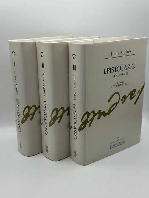 Epistolario de Juan Andrés y Morell (1740-1817) 3 tomos - Portada