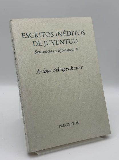 Portada de Escritos inéditos de juventud de Arthur Schopenhauer, libro de segunda mano
