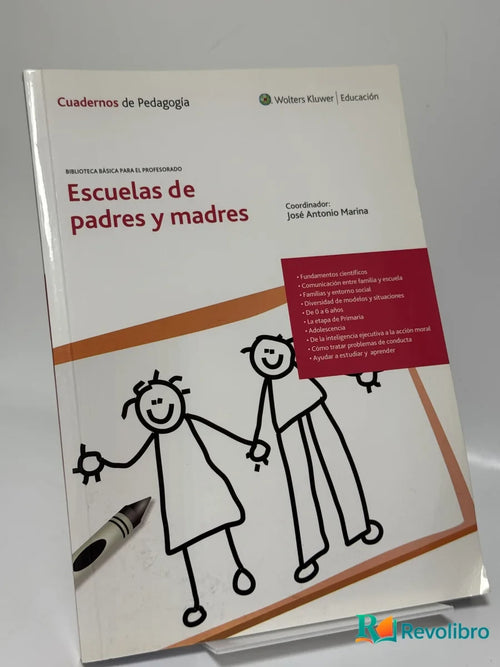 Portada de Escuelas de padres y madres de José Antonio Marina, libro de segunda mano