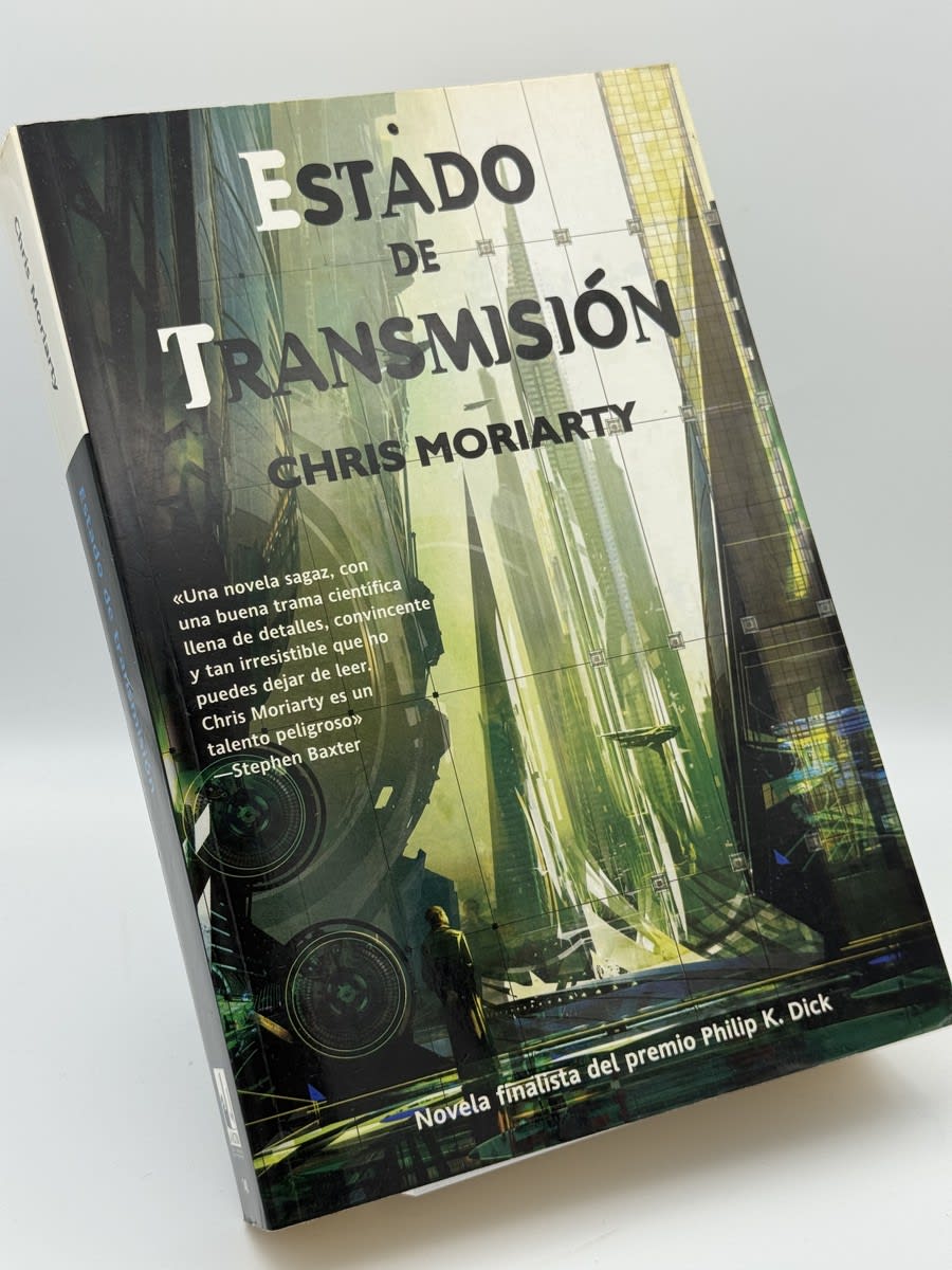 Portada de Estado de transmision de Chris Moriarty, libro de segunda mano