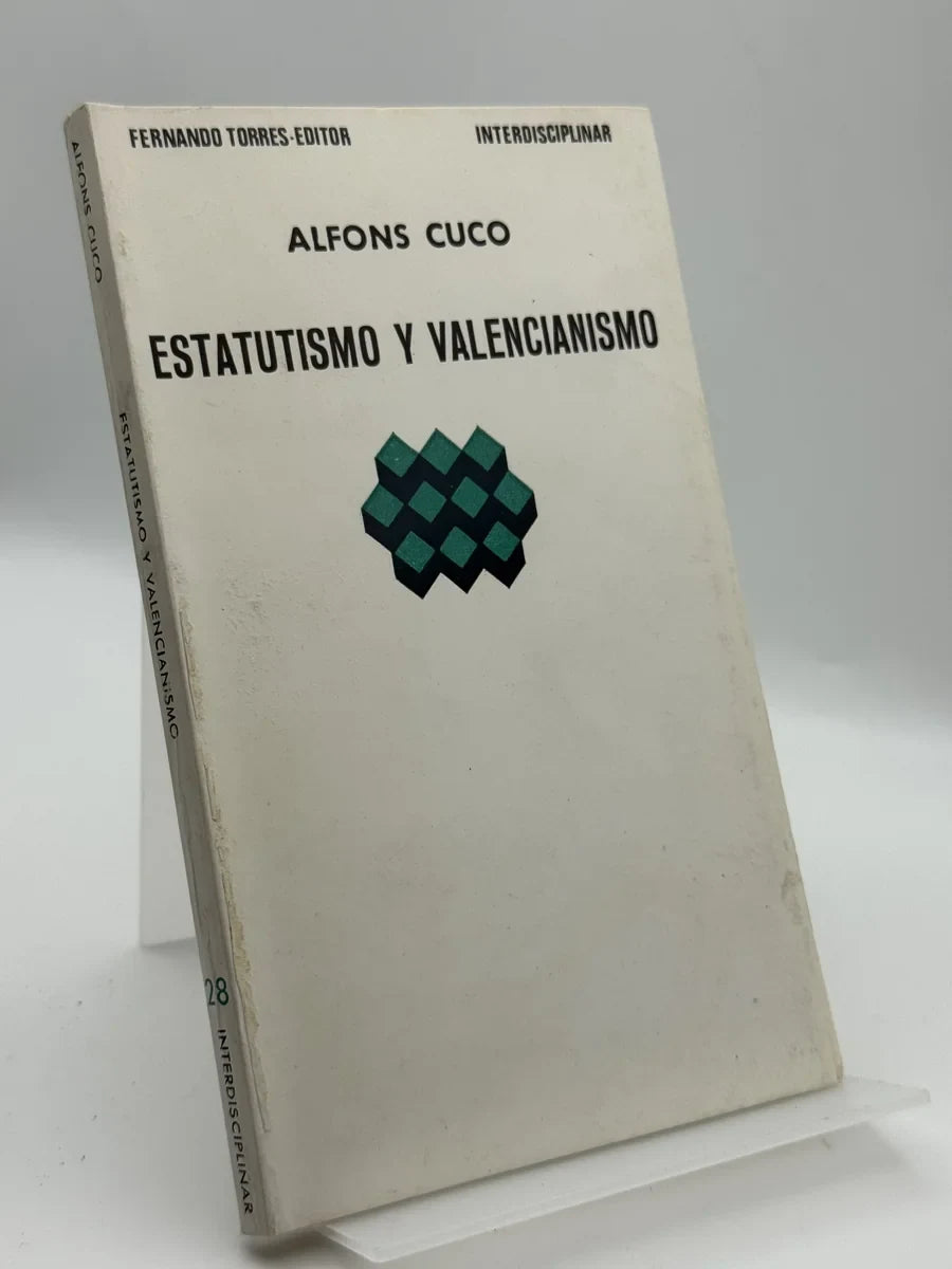 Portada de Estatutismo y Valencianismo de Alfons Cuco, libro de segunda mano