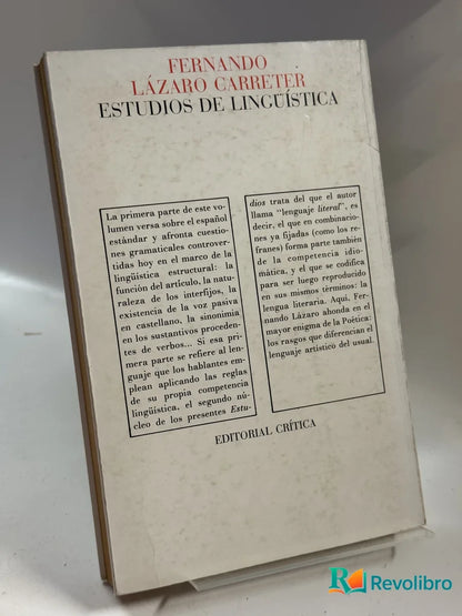 Foto 2 de Estudios de Lingüística de Fernando Lázaro Carretter, libro de segunda mano