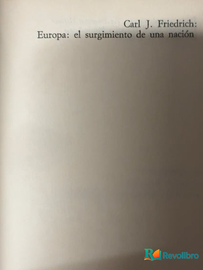 Foto 4 de Europa - 1ª edición de Carl Joachim Friedrich, libro de segunda mano