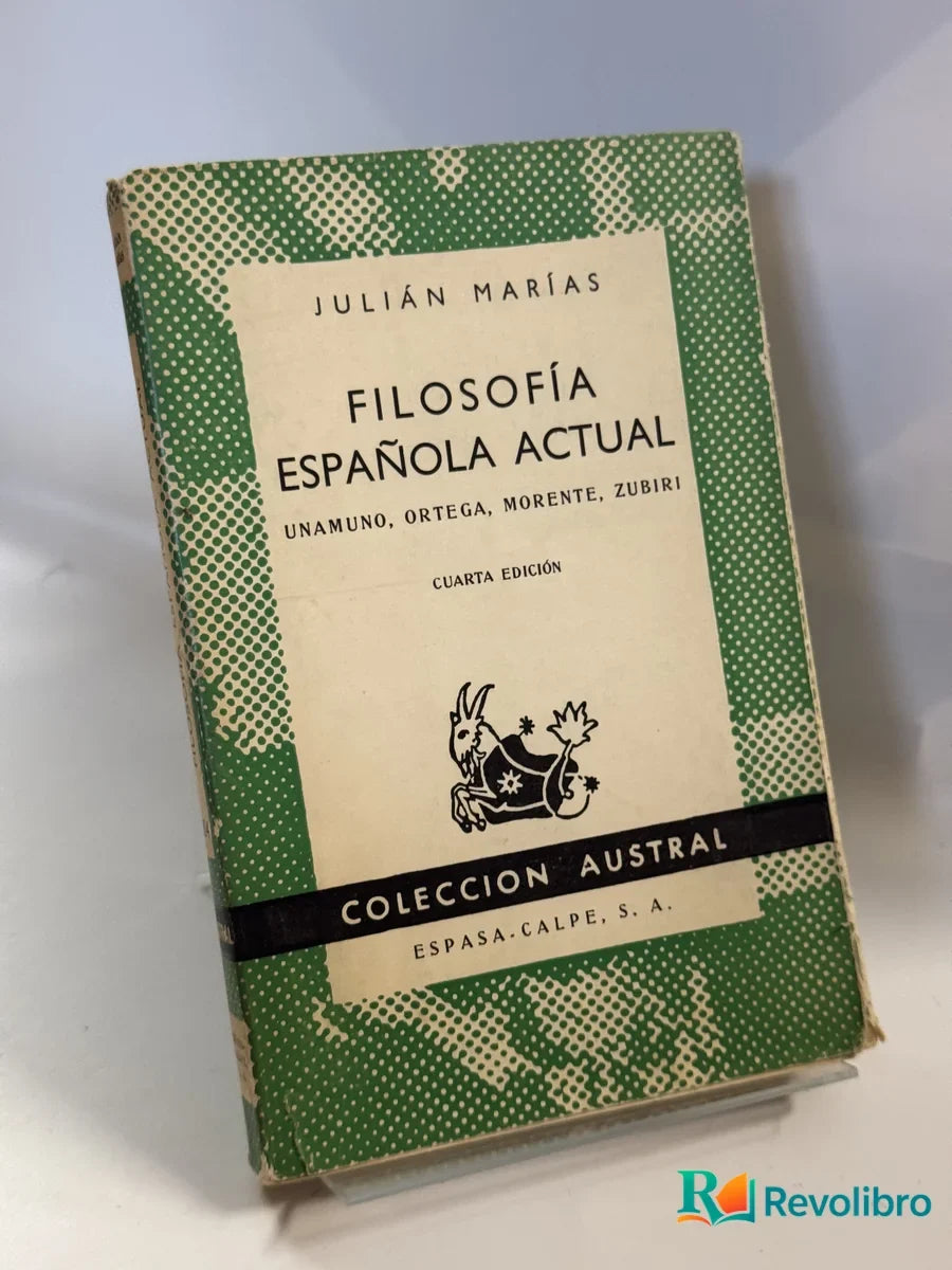 Portada de Filosofía Española Actual de Julián Marías, libro de segunda mano