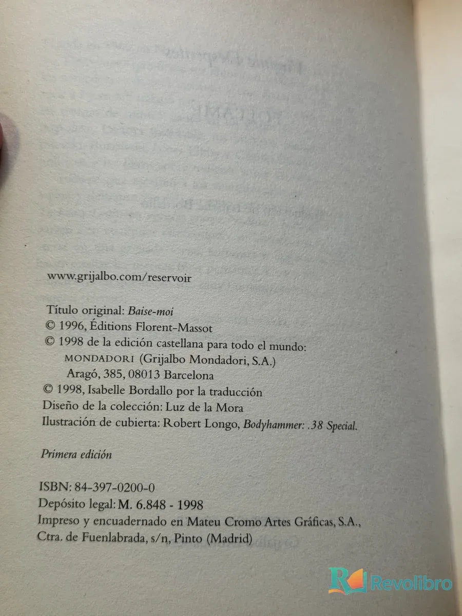 Foto 2 de Fóllame de Virginie Despentes, libro de segunda mano