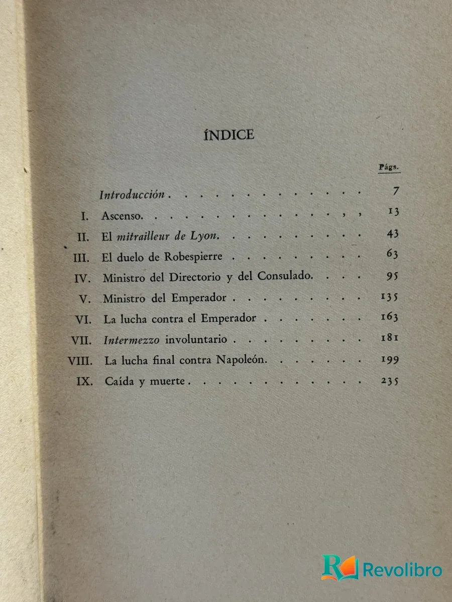 Foto 3 de Fouché El Genio Tenebroso de Stefan Zweig, libro de segunda mano