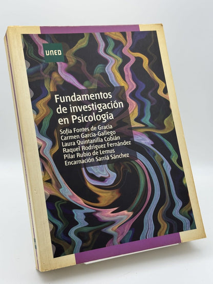 Portada de Fundamentos de investigación en psicología de Sofía Fontes de Gracia, libro de segunda mano