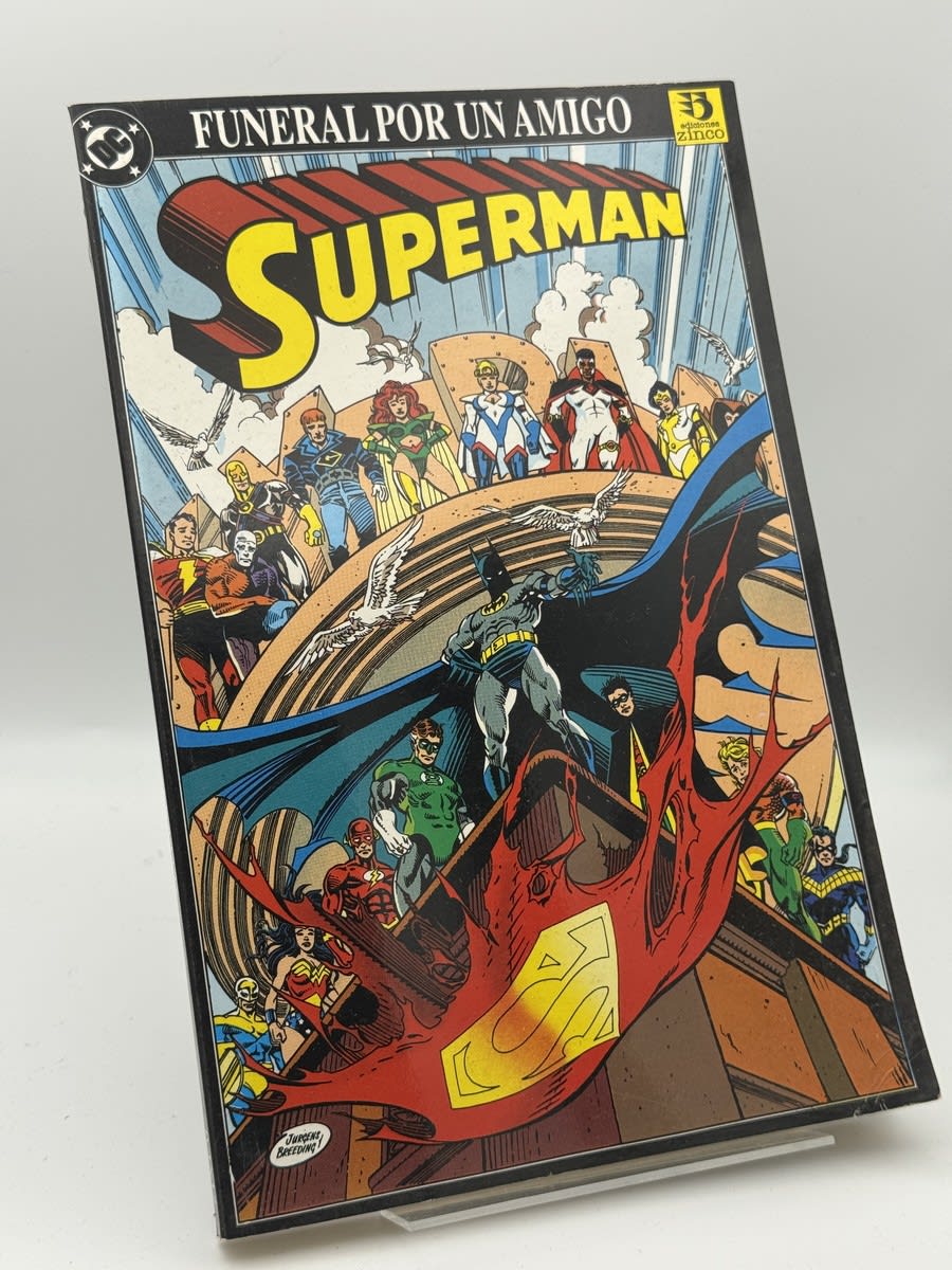 Portada de Funeral por un amigo superman - Zinco de Zinco, libro de segunda mano