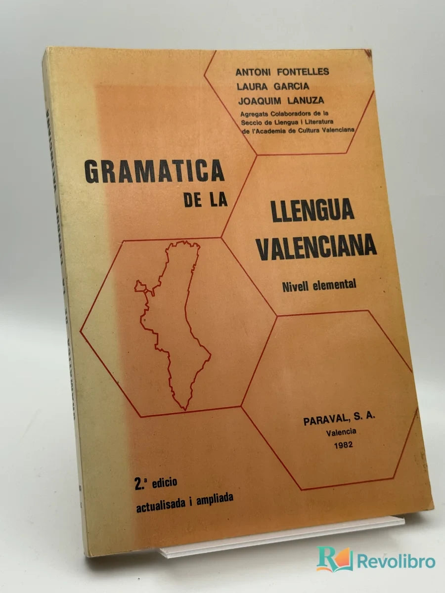 Portada de Gramatica de la Llengua Valenciana de Antoni Fontelles, libro de segunda mano