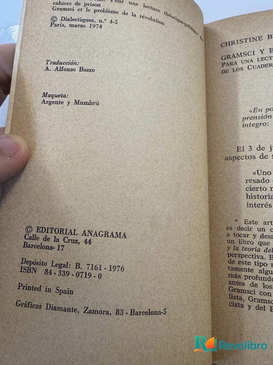 Foto 2 de Gramsci: el Estado y la Revolución de Christine Buci-Glucksmann, libro de segunda mano