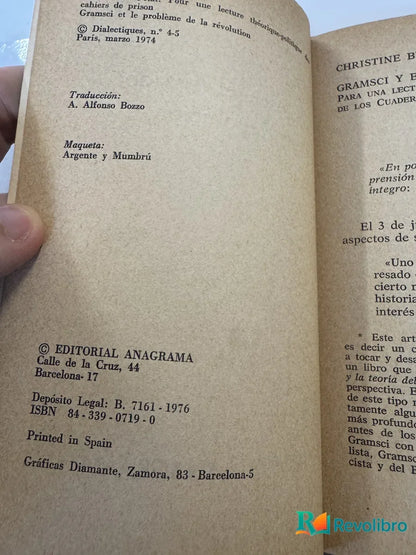 Foto 2 de Gramsci: el Estado y la Revolución de Christine Buci-Glucksmann, libro de segunda mano
