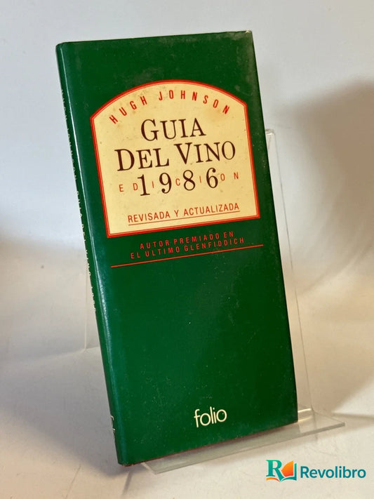 Portada de Guía del vino 1986 de Hugh Johnson, libro de segunda mano