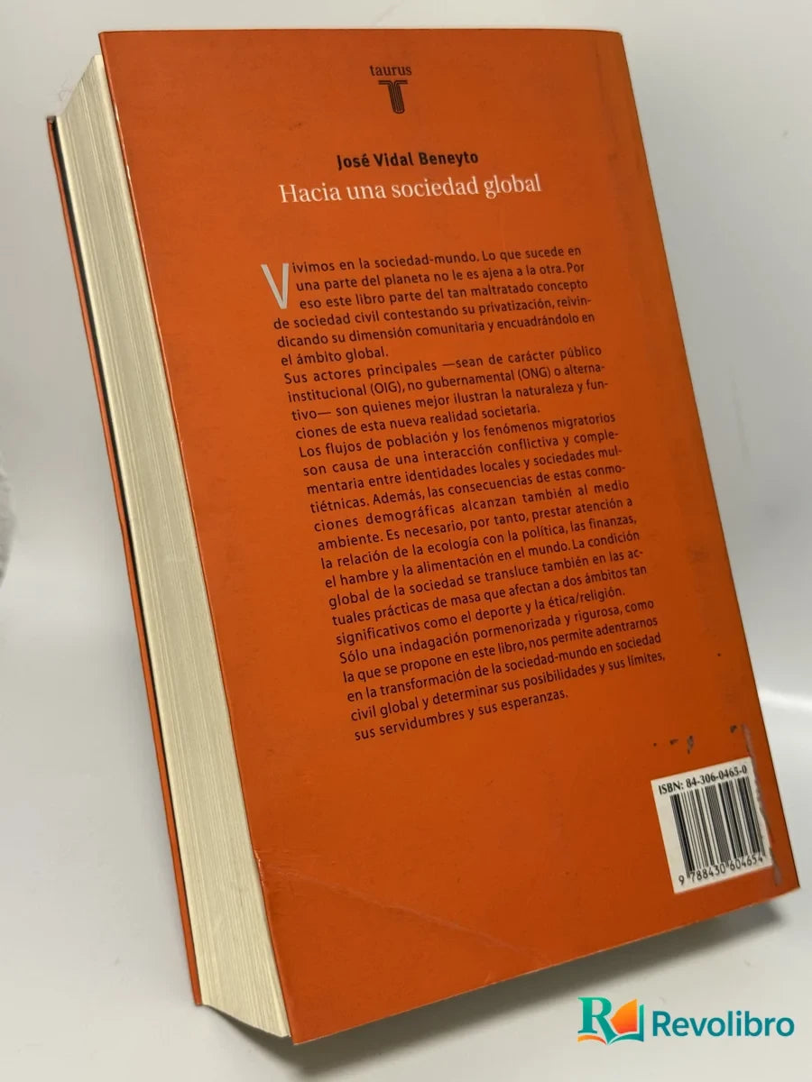 Foto 2 de Hacia Una Sociedad Civil Global de J. Vidal Beneyto, libro de segunda mano