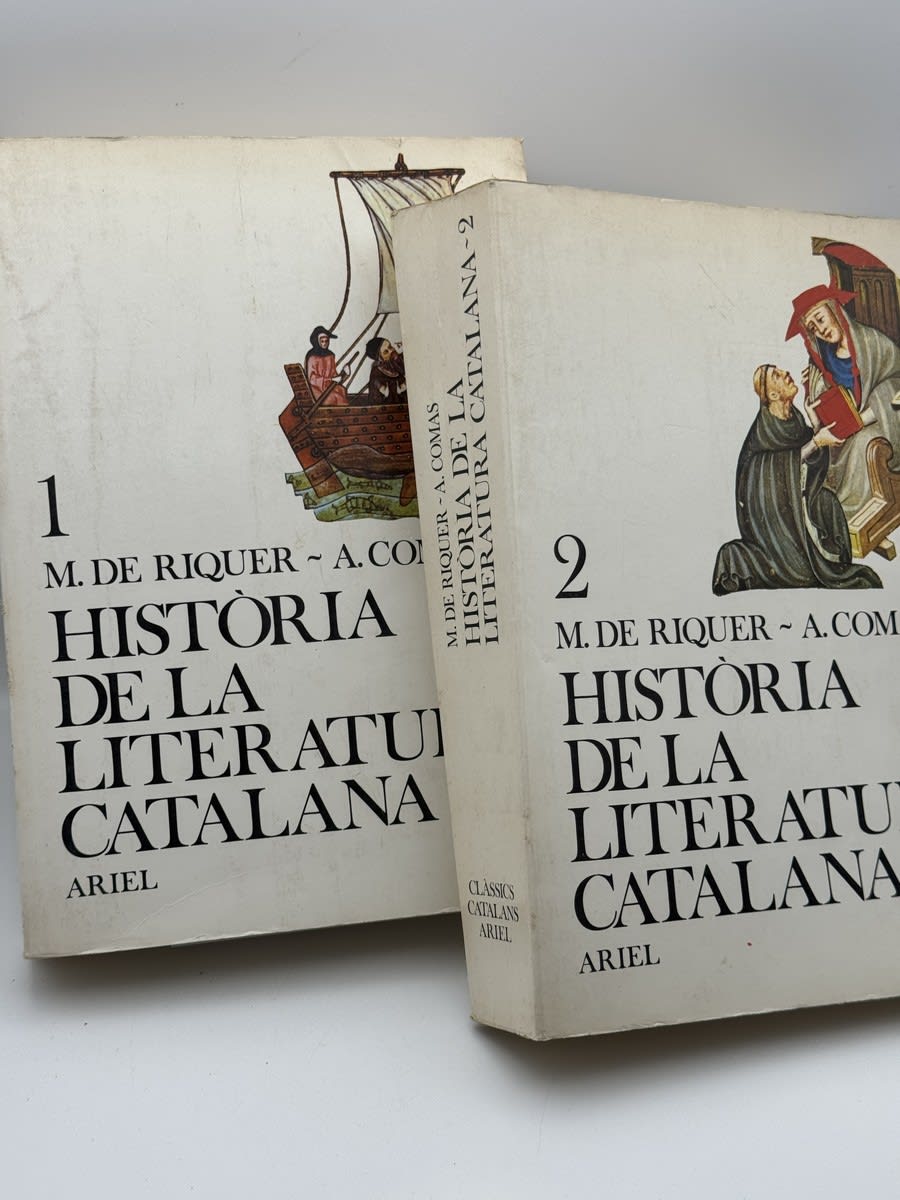Portada de Història de la literatura catalana tomos 1 y 2 - Martín de Riquer, Antoni Comas de Martín de Riquer, libro de segunda mano