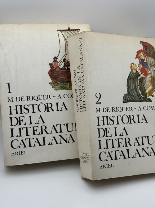 Portada de Història de la literatura catalana tomos 1 y 2 - Martín de Riquer, Antoni Comas de Martín de Riquer, libro de segunda mano