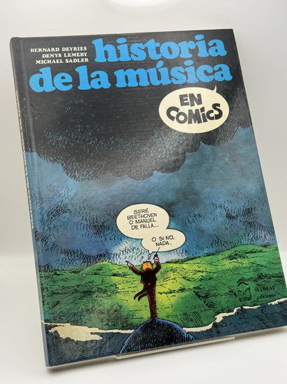 Portada de Historia de la música en comics - Carlos A. Cornejo de Carlos A. Cornejo, libro de segunda mano
