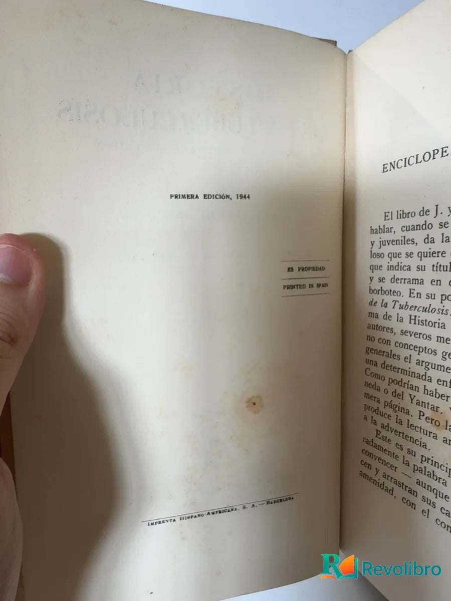 Foto 3 de Historia de la tuberculosis - 1ª edición de J. y A. Oriol Anguera, libro de segunda mano