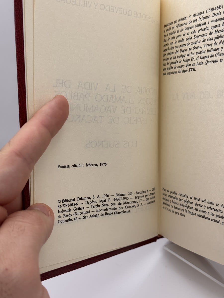 Historia de la vida del Buscón llamado Pablos, ejemplo de vagamundos y espejo de tacaños ; Los sueños - Imagen 2
