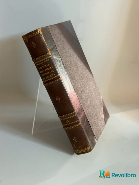 Historia de las ideas estéticas en España, libro de segunda mano