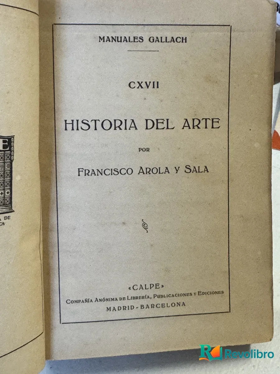 Foto 2 de Historia del Arte de Francisco Arola y Sala, libro de segunda mano