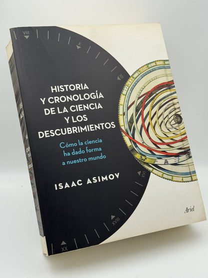 Portada de Historia y cronología de la ciencia y los descubrimientos de Isaac Asimov, libro de segunda mano