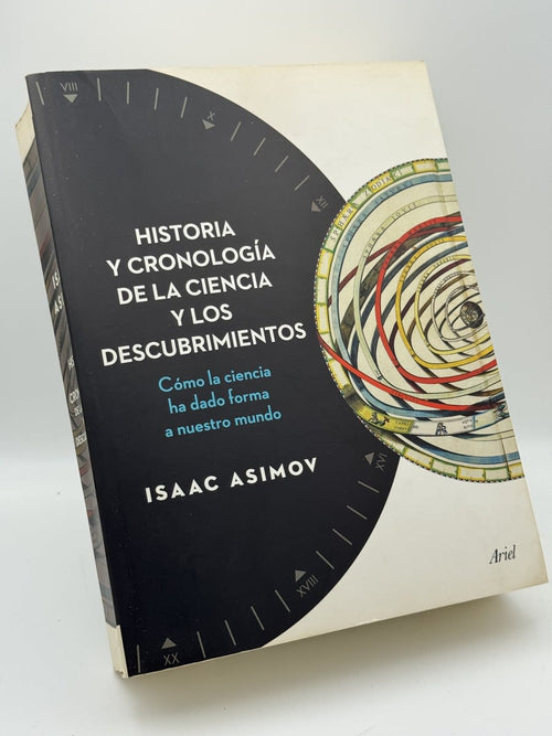 Portada de Historia y cronología de la ciencia y los descubrimientos de Isaac Asimov, libro de segunda mano