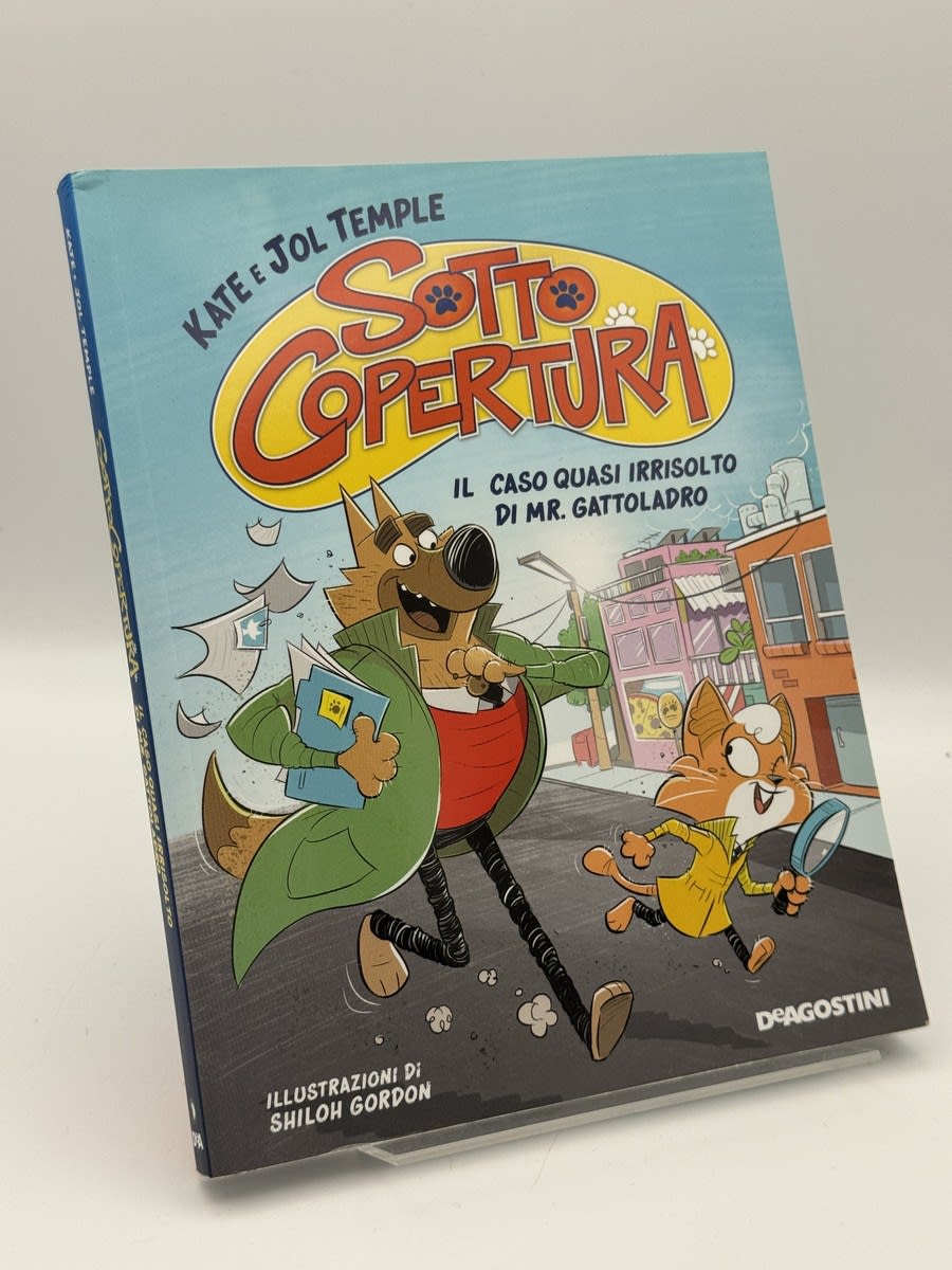Portada de Il caso quasi irrisolto di Mr. Gattoladro. Sotto coper... - Kate Temple, Jol Tem de Kate Temple, libro de segunda mano