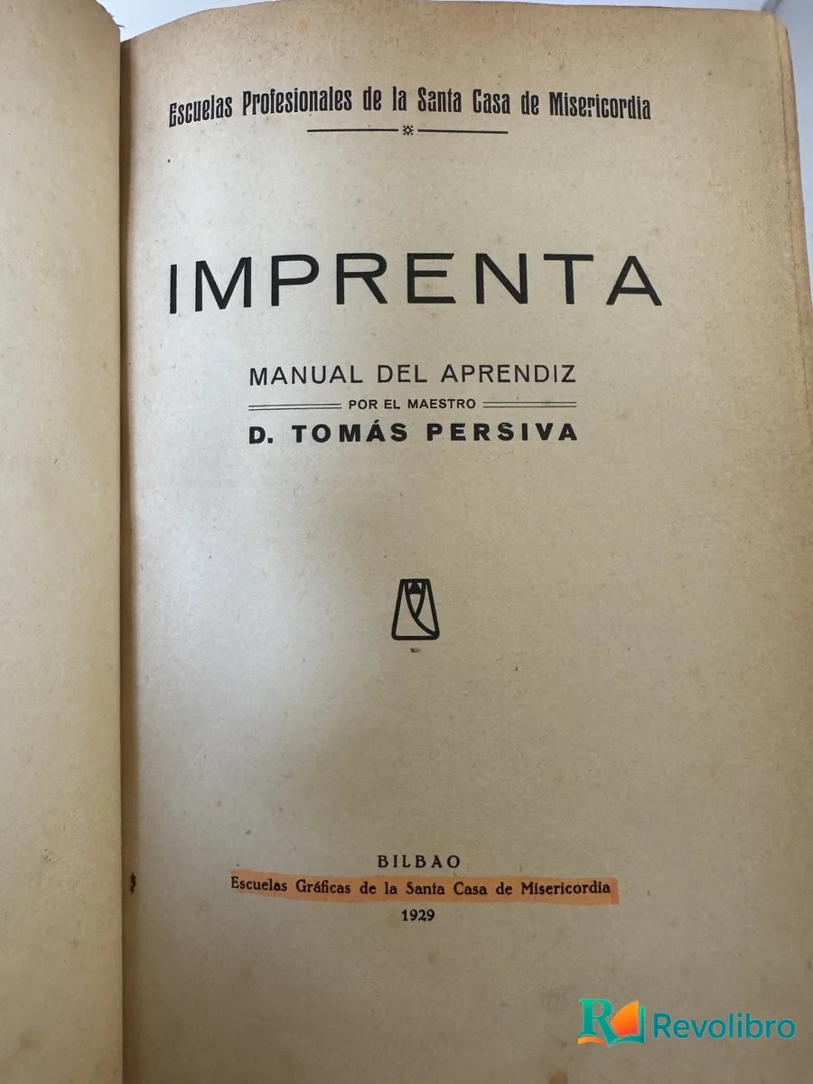 Foto 2 de Imprenta de D. Tomás Persiva, libro de segunda mano