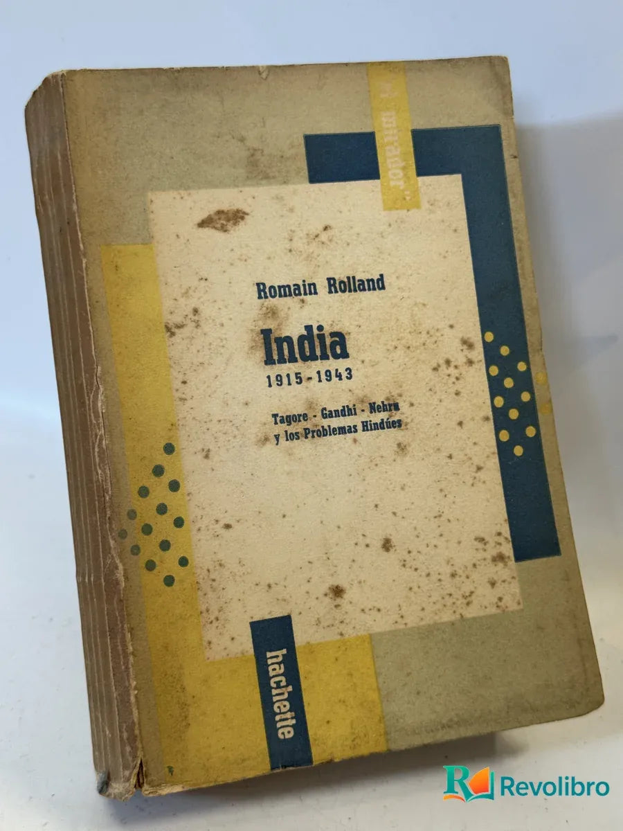 Portada de India 1915-1943 de Romain Rolland, libro de segunda mano