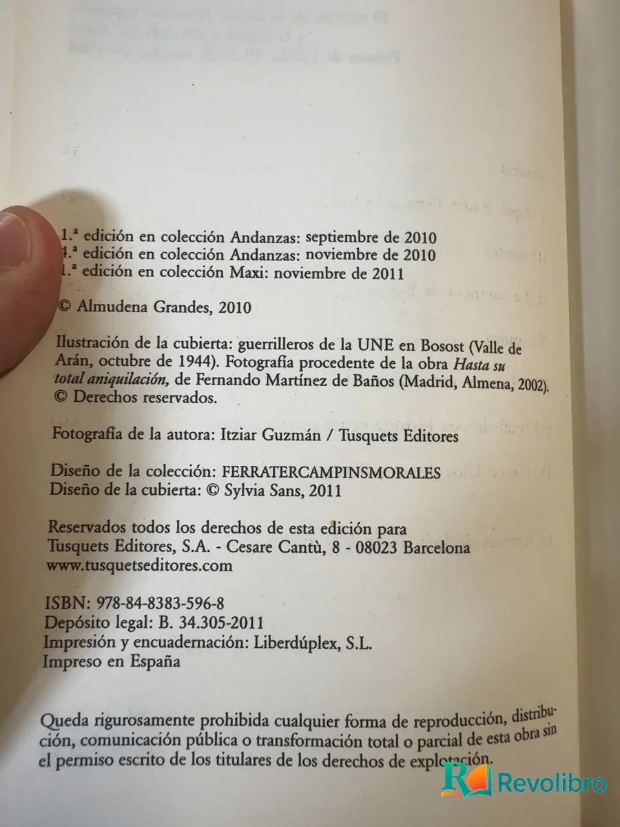 Foto 3 de Inés y la alegría de Almudena Grandes, libro de segunda mano