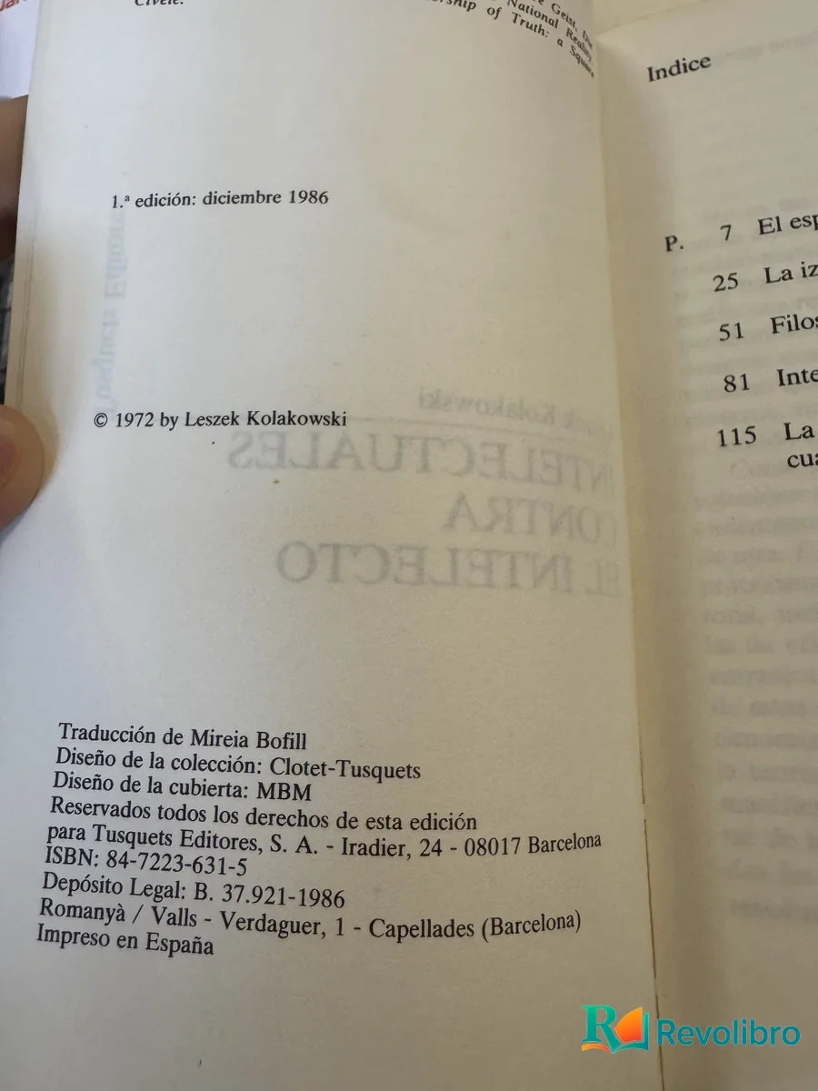Foto 2 de Intelectuales contra el intelecto de Leszek Kolakowski, libro de segunda mano