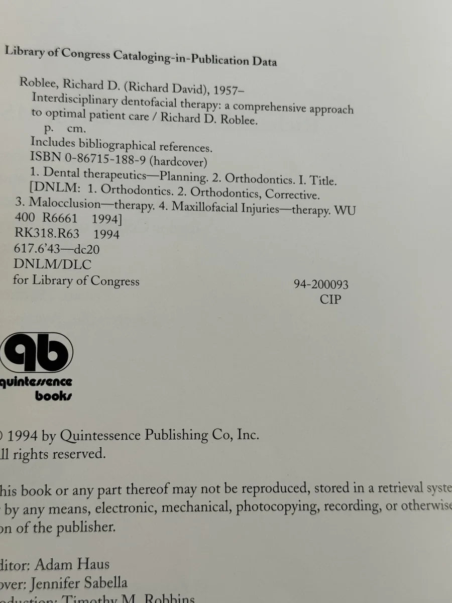 Interdisciplinary Dentofacial Therapy - Richard David Roblee - Foto 3