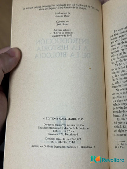 Foto 2 de Introducción a la historia de la biología de Jean Rostand, libro de segunda mano