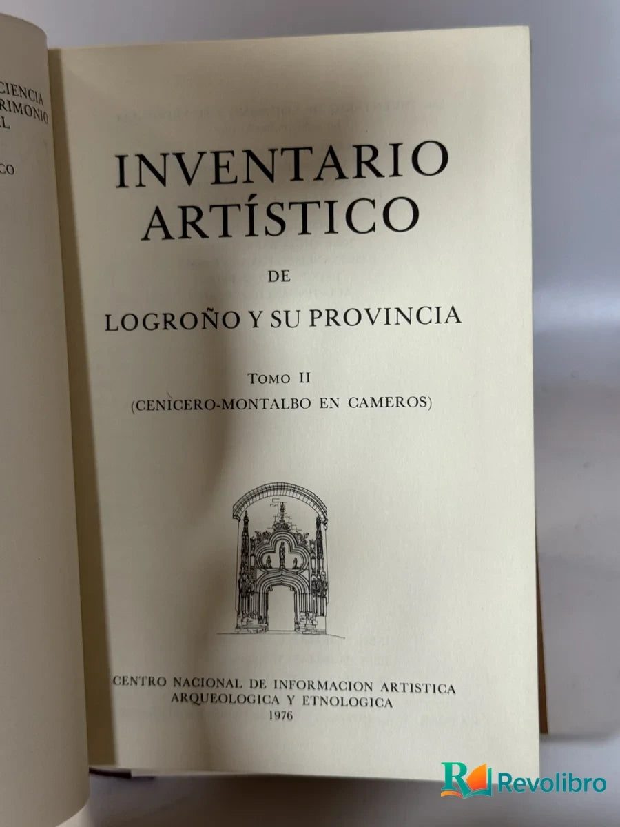 Foto 2 de Inventario artístico de Logroño y su provincia de Centro Nacional de Información Artística Arqueológica y Etnológica, libro de segunda mano