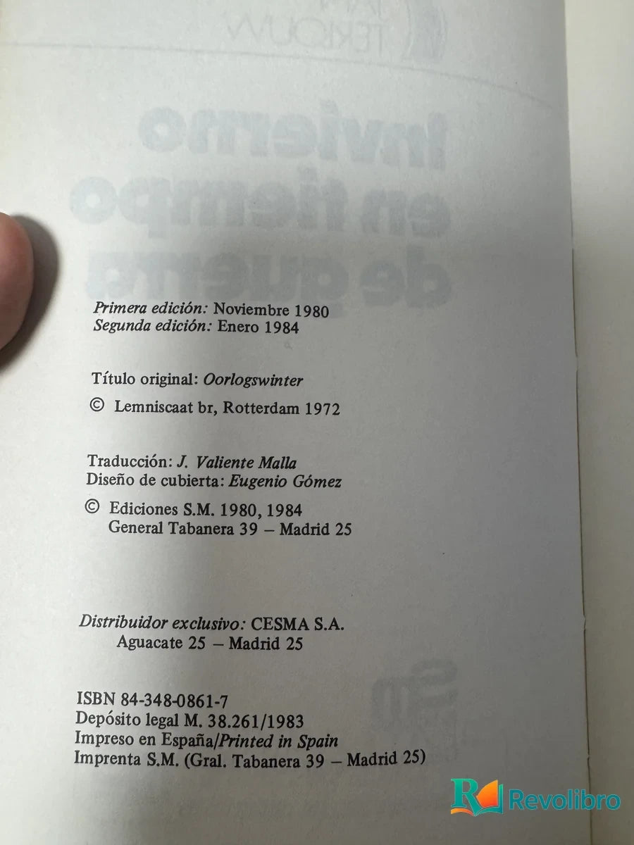 Foto 2 de Invierno en tiempo de guerra de Jan Terlouw, libro de segunda mano