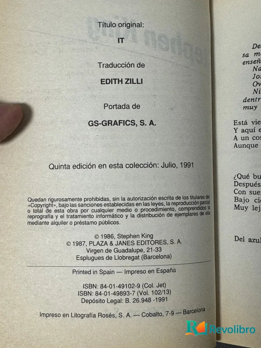 Foto 2 de It de Stephen King, libro de segunda mano